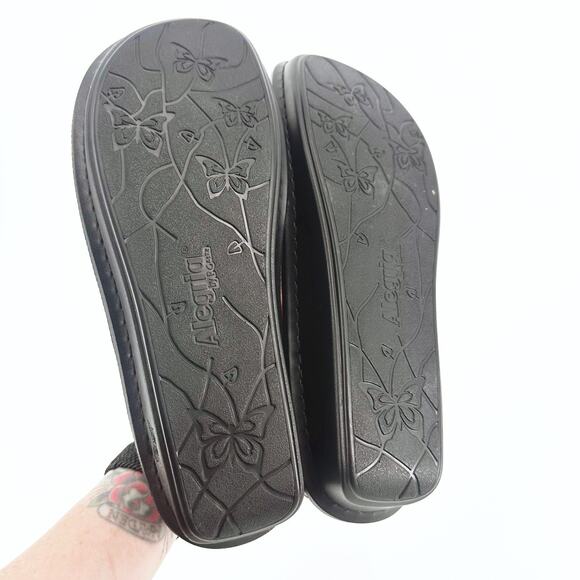 Alegria Womens Viki Sandals Size 41/10.5 Leather Comfort Arch Support Floral - Picture 7 of 9